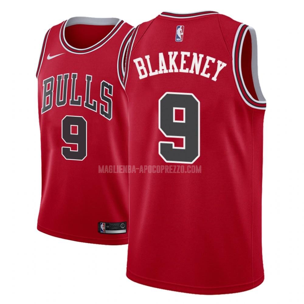 uomo maglia chicago bulls di antonio blakeney 9 rosso icon