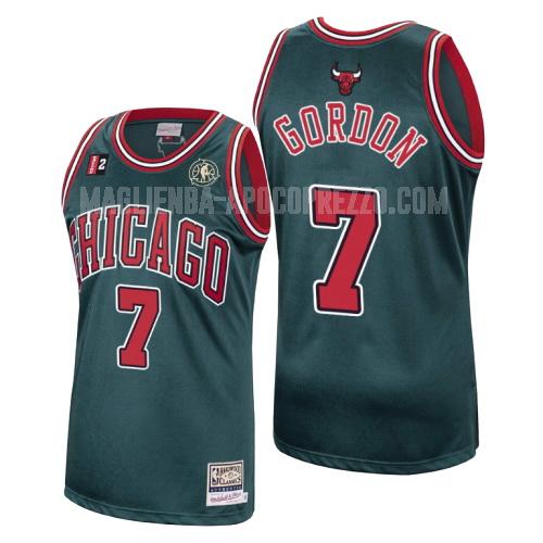 uomo maglia chicago bulls di ben gordon 7 verde hardwood classics