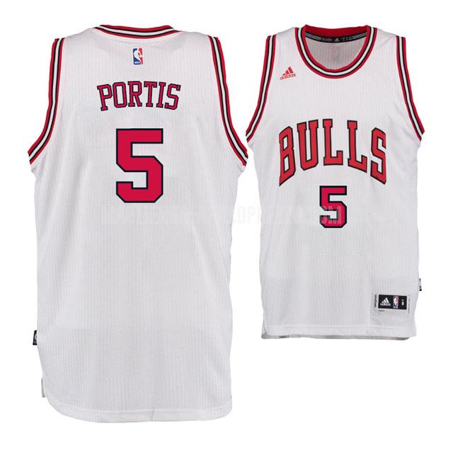 uomo maglia chicago bulls di bobby portis 5 bianco home