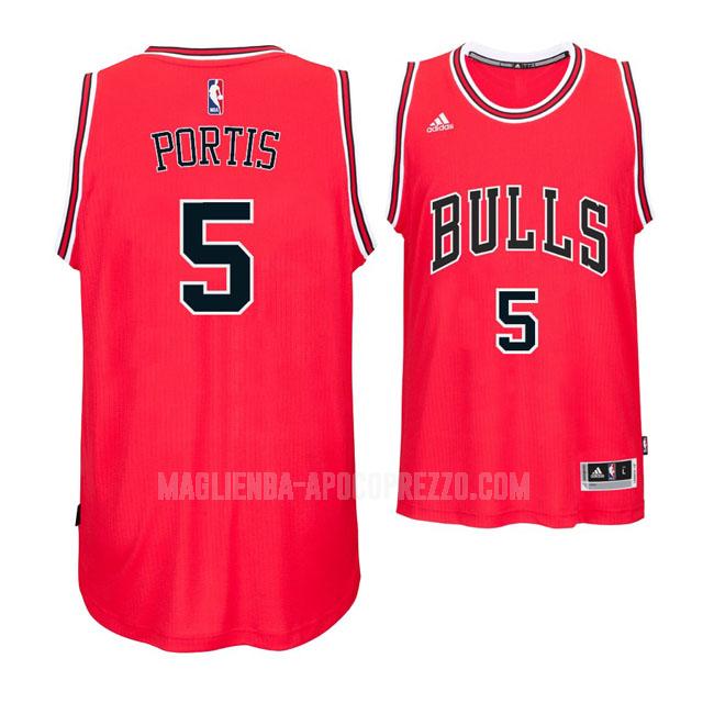 uomo maglia chicago bulls di bobby portis 5 rosso road