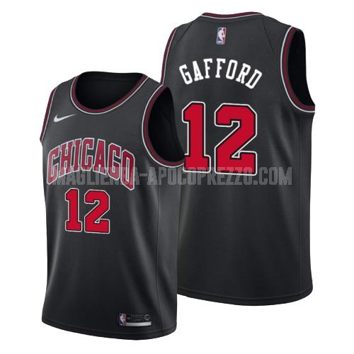 uomo maglia chicago bulls di daniel gafford 12 nero statement