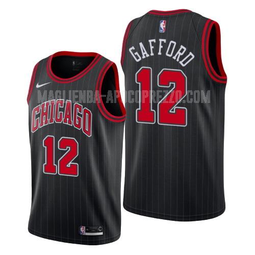 uomo maglia chicago bulls di daniel gafford 12 nero statement 2019-20