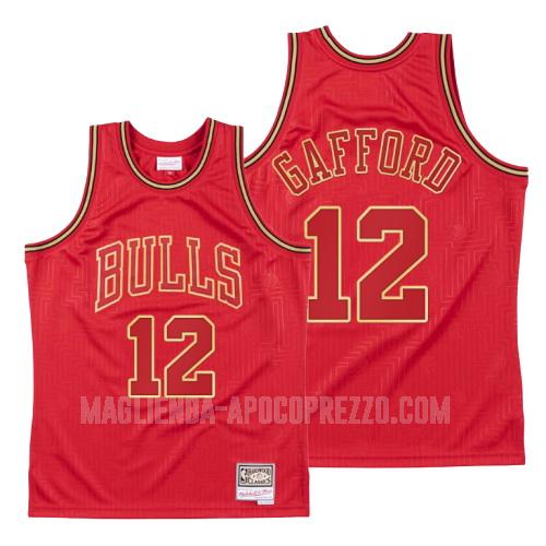 uomo maglia chicago bulls di daniel gafford 12 rosso throwback 2020