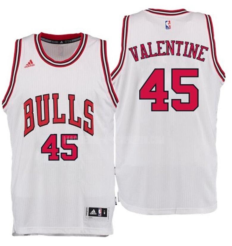 uomo maglia chicago bulls di denzel valentine 45 bianco home 2016