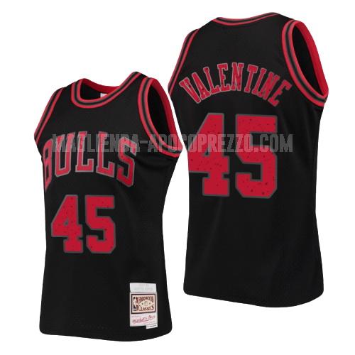 uomo maglia chicago bulls di denzel valentine 45 nero collezione anelli