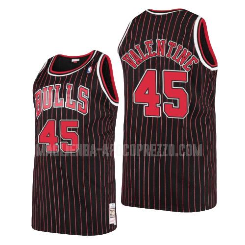 uomo maglia chicago bulls di denzel valentine 45 nero hardwood classics 1995-96