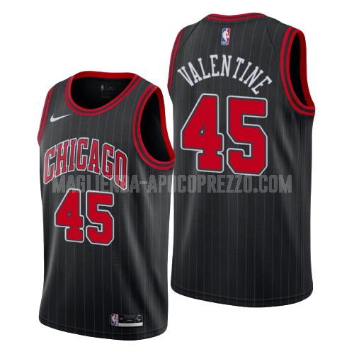 uomo maglia chicago bulls di denzel valentine 45 nero statement 2019-20