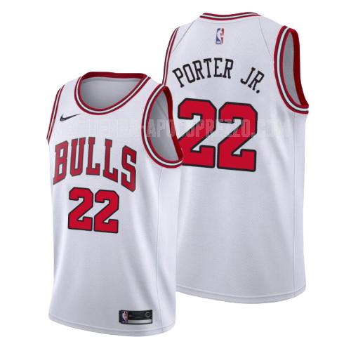 uomo maglia chicago bulls di otto porter jr 22 bianco association