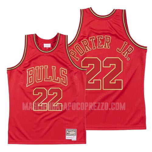 uomo maglia chicago bulls di otto porter jr 22 rosso throwback 2020