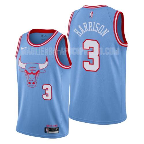 uomo maglia chicago bulls di shaquille harrison 3 blu city edition 2019-20