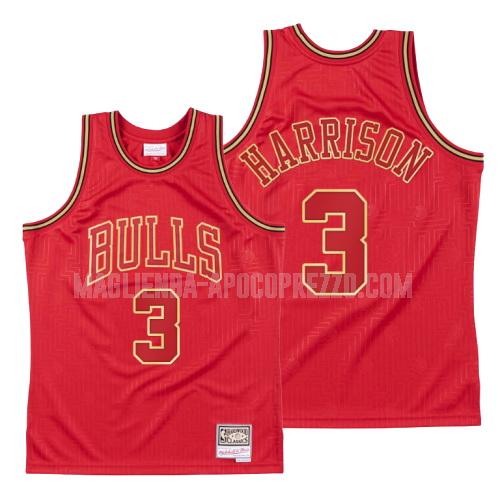 uomo maglia chicago bulls di shaquille harrison 3 rosso throwback 2020