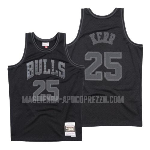 uomo maglia chicago bulls di steve kerr 25 nero hardwood classics