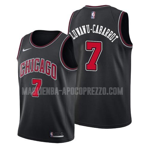 uomo maglia chicago bulls di timothe luwawu 7 nero statement