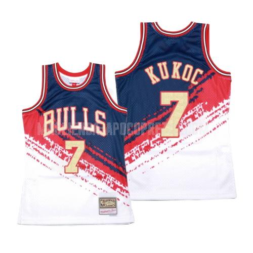 uomo maglia chicago bulls di toni kukoc 7 bianco hardwood classics 1997-98