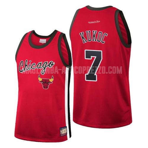 uomo maglia chicago bulls di toni kukoc 7 rosso hardwood classics