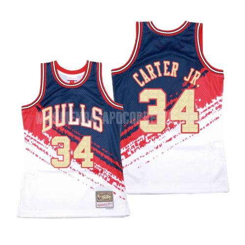 uomo maglia chicago bulls di wendell carter jr 34 bianco hardwood classics