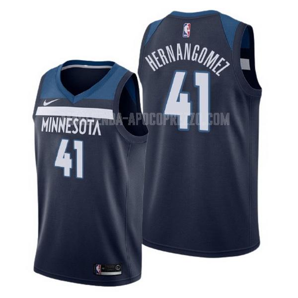 uomo maglia minnesota timberwolves di juancho hernangomez 41 blu navy icon