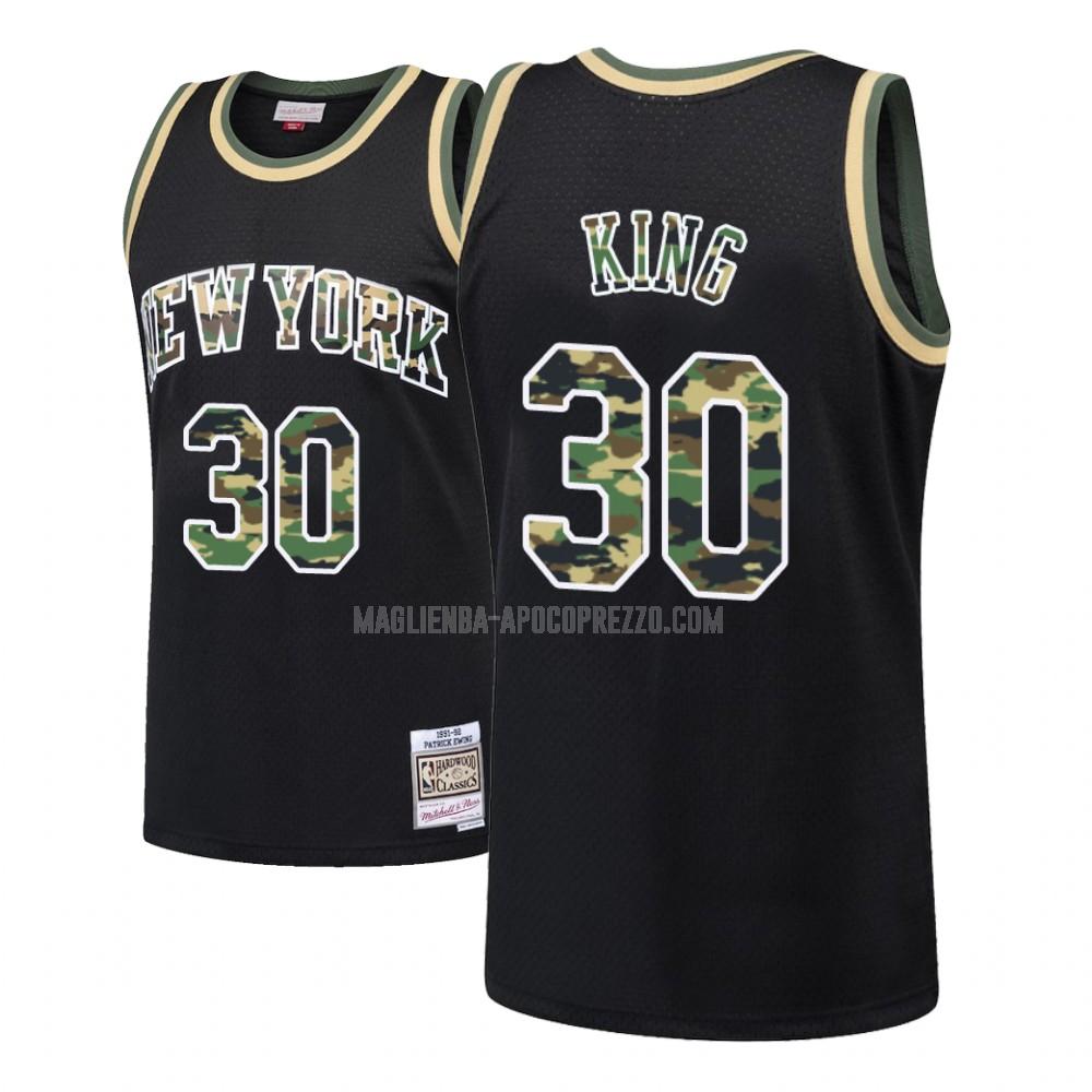 uomo maglia new york knicks di bernard king 30 nero fuoco diretto