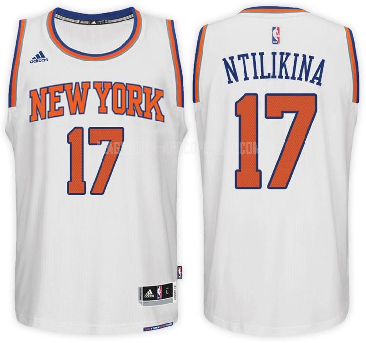 uomo maglia new york knicks di frank ntilikina 17 bianco home