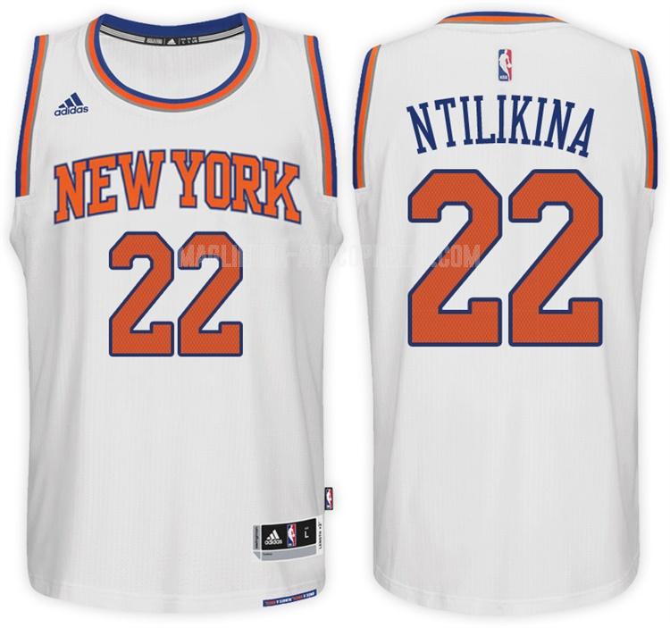 uomo maglia new york knicks di frank ntilikina 22 bianco home