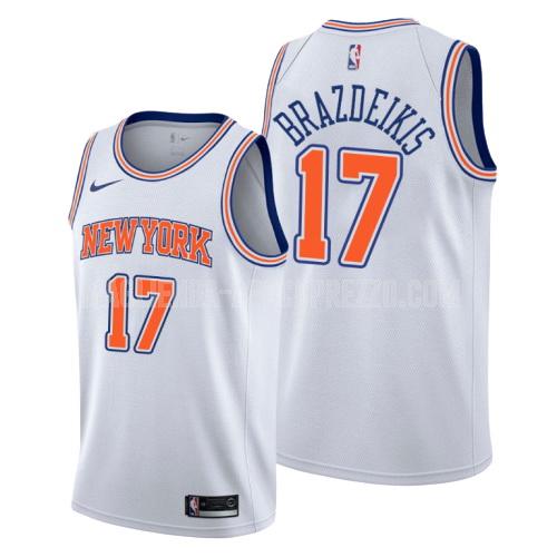 uomo maglia new york knicks di iggy brazdeikis 17 bianco statement