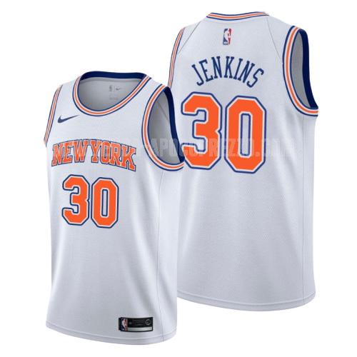 uomo maglia new york knicks di john jenkins 30 bianco statement