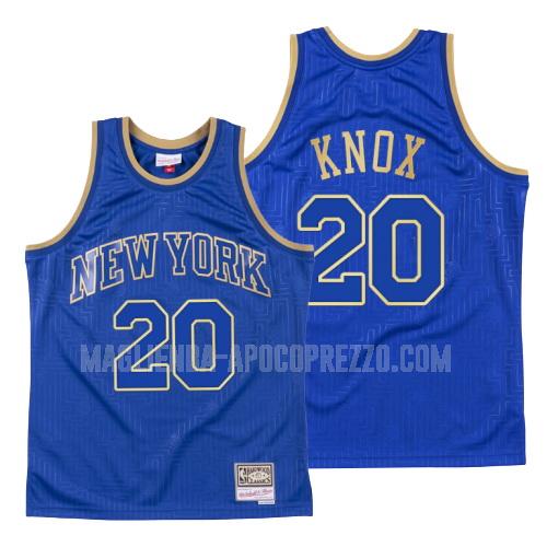 uomo maglia new york knicks di kevin knox 20 blu throwback 2020