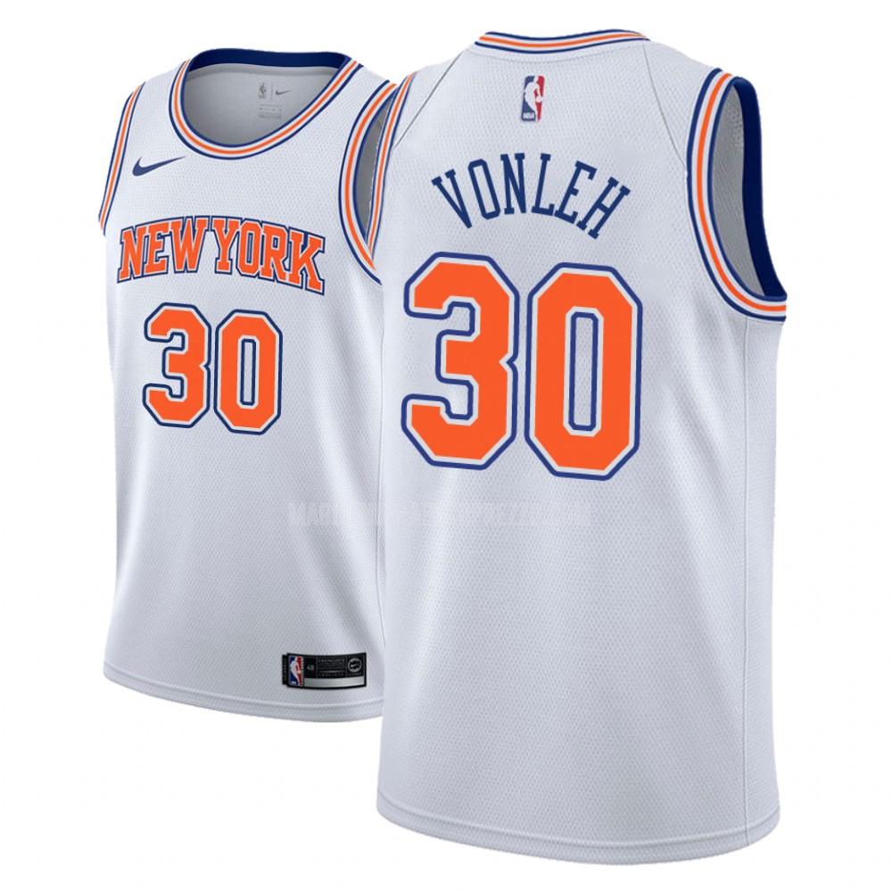 uomo maglia new york knicks di noah vonleh 30 bianco statement 2018-19