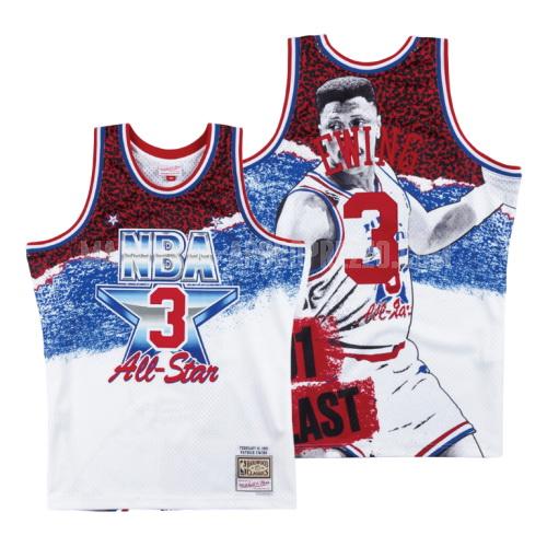 uomo maglia new york knicks di patrick ewing 33 bianco nba all-star