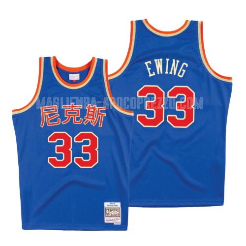 uomo maglia new york knicks di patrick ewing 33 blu capodanno cinese