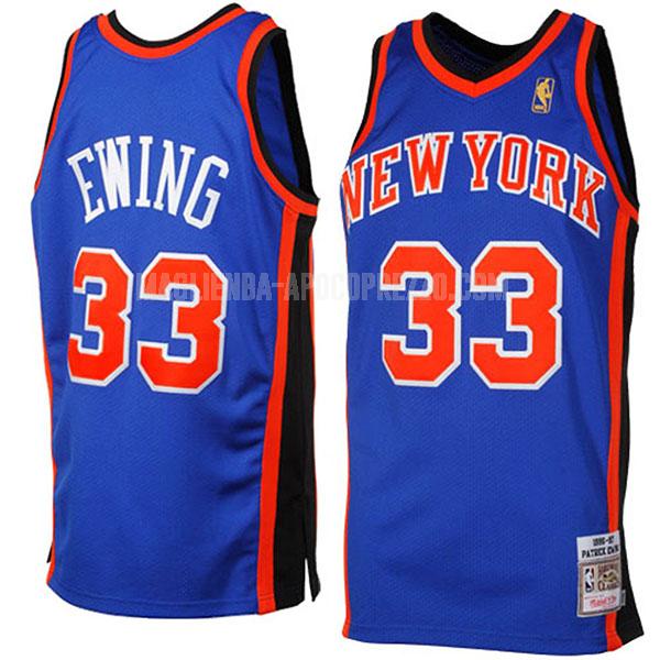 uomo maglia new york knicks di patrick ewing 33 blu throwback 1997