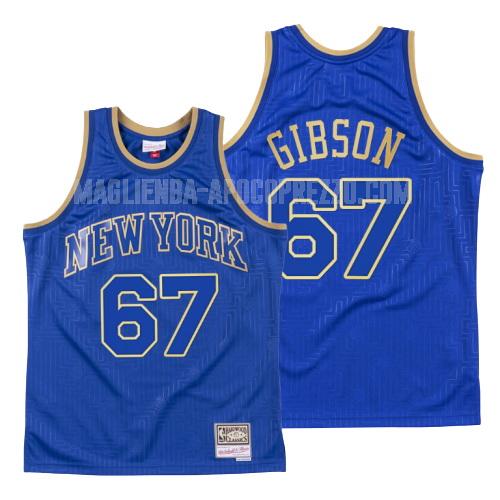 uomo maglia new york knicks di taj gibson 67 blu throwback 2020