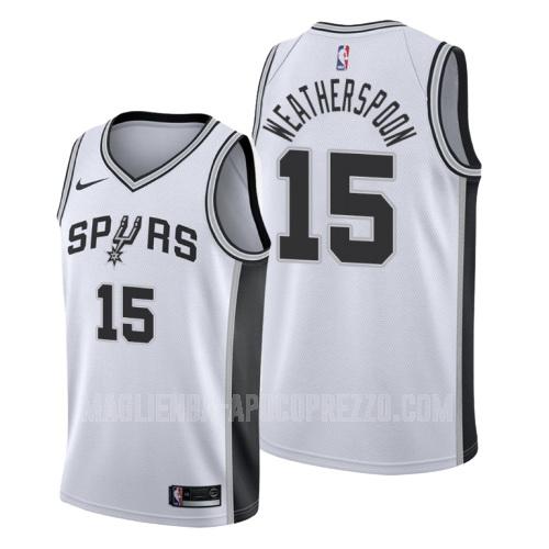 uomo maglia san antonio spurs di quinndary weatherspoon 15 bianco association