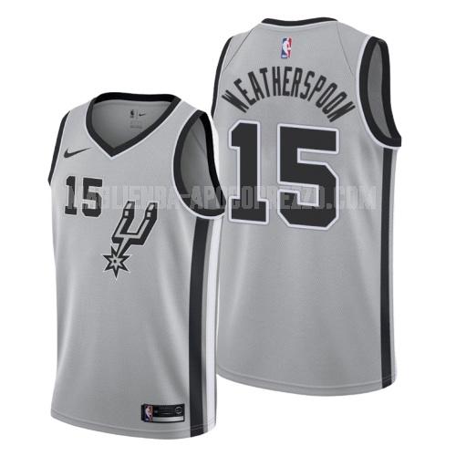 uomo maglia san antonio spurs di quinndary weatherspoon 15 grigio statement